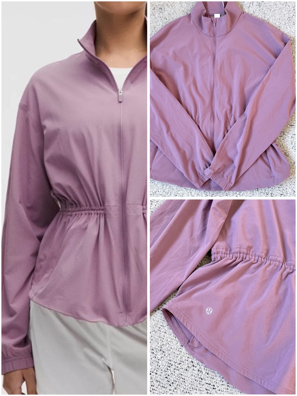 Lululemon UV-Protective Cinch Waist Running Jacket Lavender Lux Size S